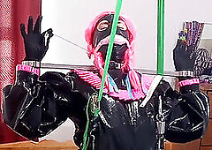 Maid homemade, sissy maid, chastity device