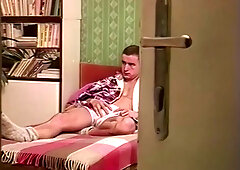 In his dorm room Filip Smirnov watches porn and jerks off.