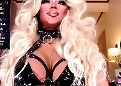 Busty blonde babe riding a big cock