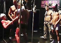Orgy in a sex club