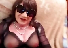 Mature transvestite and slave guy