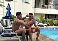 Buddy invited me to enjoy a pool but he truly wished me to drill his bf - Part I