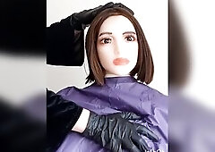 I love my seeing my clients submit and get overspread in vinyl, less ribald when I cum on 'em after doing their hair.