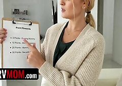 Step Mom Julia Robbie Rewards Step Son With Her Wet And Plump Pussy For Doing His Chores