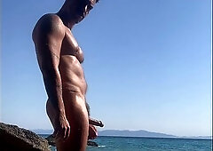 Iacovos Jerking Off - Greek Gay Beach Boner And Cumshot