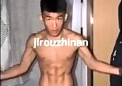 Chinese athletic men sex show