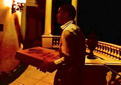 Pizza delivery boy delivers a hardcore fucking