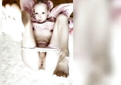 Soaked slit open wide with toes curled ?