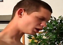 Beautiful twink big cock whit dildo wank and cum at home