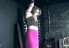 Lewd bitch Kate Kennedy deserves some hardcore breast bondage