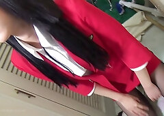 Pretty Japanese MILF gives nice blowjob