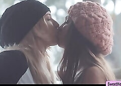 Two Hot Ladies help each others orgasm