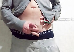 BEAUTIFUL ITALIAN DUDE SMOKES ,HAND-JOB AND CUM SHOT LISTENING TO MILF 