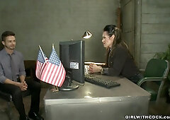 Corrupted trans cop fucks man