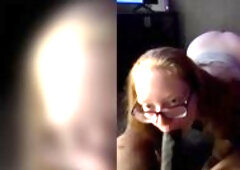 Thick nerdy White Beauty in glasses Sucks and Bangs Ebony Schlong Jungle Bunny pt1