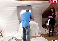 MyNaughtyAlbum - Kattie Gold Beautiful Czech Redhead Photoshoot Turned Into Hardcore Sex - LETSDOEIT