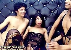 Shemale Threesome Sucking Their Cocks