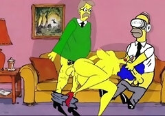 Neighbor hooks up with married housewife while her husband watches porn