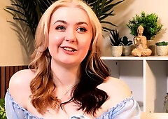 Amateur blond girl with big boobs getting fucked