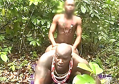 Two Nigerian Guys Fucking In The Woods