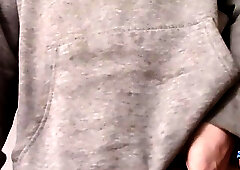 Tattooed thug takes his clothes off and strokes himself solo