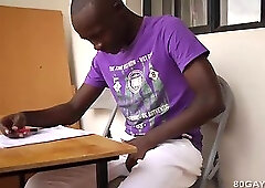 Black African Twink Kalem Jerks Off