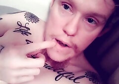Solo FTM Bathing And Masturbation