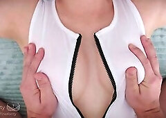 Lovemaking with Real Excitement: True Pair's Gentle Sex with Bazookas Sucking