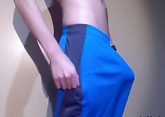 Fit College Twink In Gym Shorts