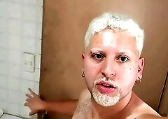 Solo session with Marcosninfo undressing and having a good time in the shower