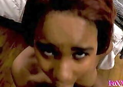 Jenna Foxx Gives Her Superlatively good To Drain Barrett Blade's Shlong With Her Throat!