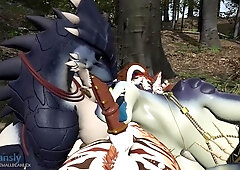Hung Futanari Jumped By Horny Tribal Women While Camping // Vrchat Erp Threesome