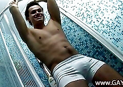 My friend jerking off in the shower