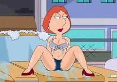 Marge and Lois washes cars in very sexy outfits