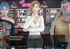 Busty mom in a visual novel let's play on Shale Hill