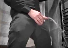Massive cock cumshot after passionate pissing session with straight guy Alexander Audran