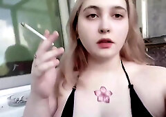 Smoking After Cum Show With Vibrator