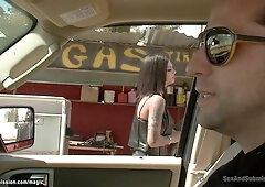 Tattooed teen is tied & fucked