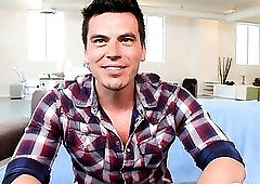 Well-built hunk salivates over this black monster dick