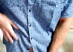 Rock-Hard sausage from uber-cute youngster in t-shirt