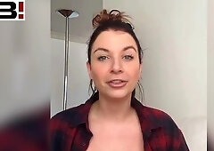 Busty GF answers wild questions while fingering wet pussy on webcam