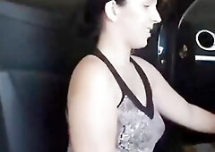 Sexy bang with Pamela in a road tunnel