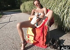 Sweaty Malena Morgan Giving Herself an Orgasm and Smoke