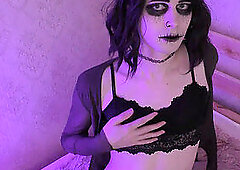 The demonic creation completes cutely. Halloween