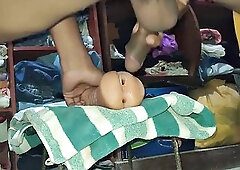 A silicone vagina I imagine its a neighbors vagina