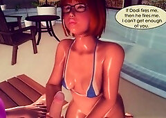 Small tits, blow-job