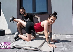 Zoe Foxxy - Fucking Is Exercise - Yoga Session Interrupted By His Big Hard Dick - Hardcore Outdoor Yoga Sex