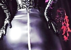 Domina Eva solo vinyl leather mistresse gloves heels foot fetish sadomasochism femdom