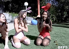 Jenna Foxx, Lily Adams And Nina Skye In Easter Egg Cunt