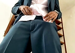 Watch stepdaddy in a suit pleasure himself while moaning loudly